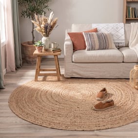 Jute vloerkleed - Fair Rond Naturel 